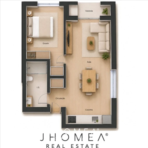 Apartamento T1 para Venda em São Bernardo Planta 1