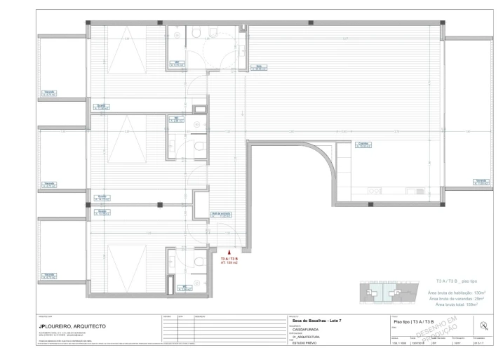 Apartamento T3 para Venda em Canidelo Planta 1