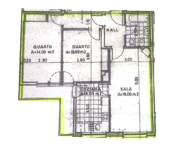 Apartamento T2 para Venda em Gafanha da Nazaré Planta 1