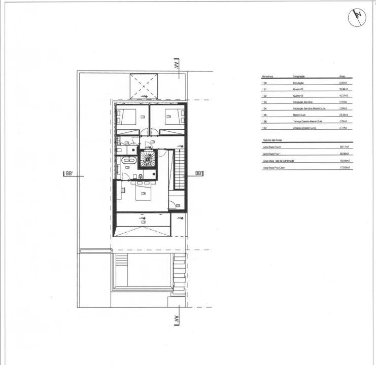 Moradia T4 para Venda em Montenegro Planta 2