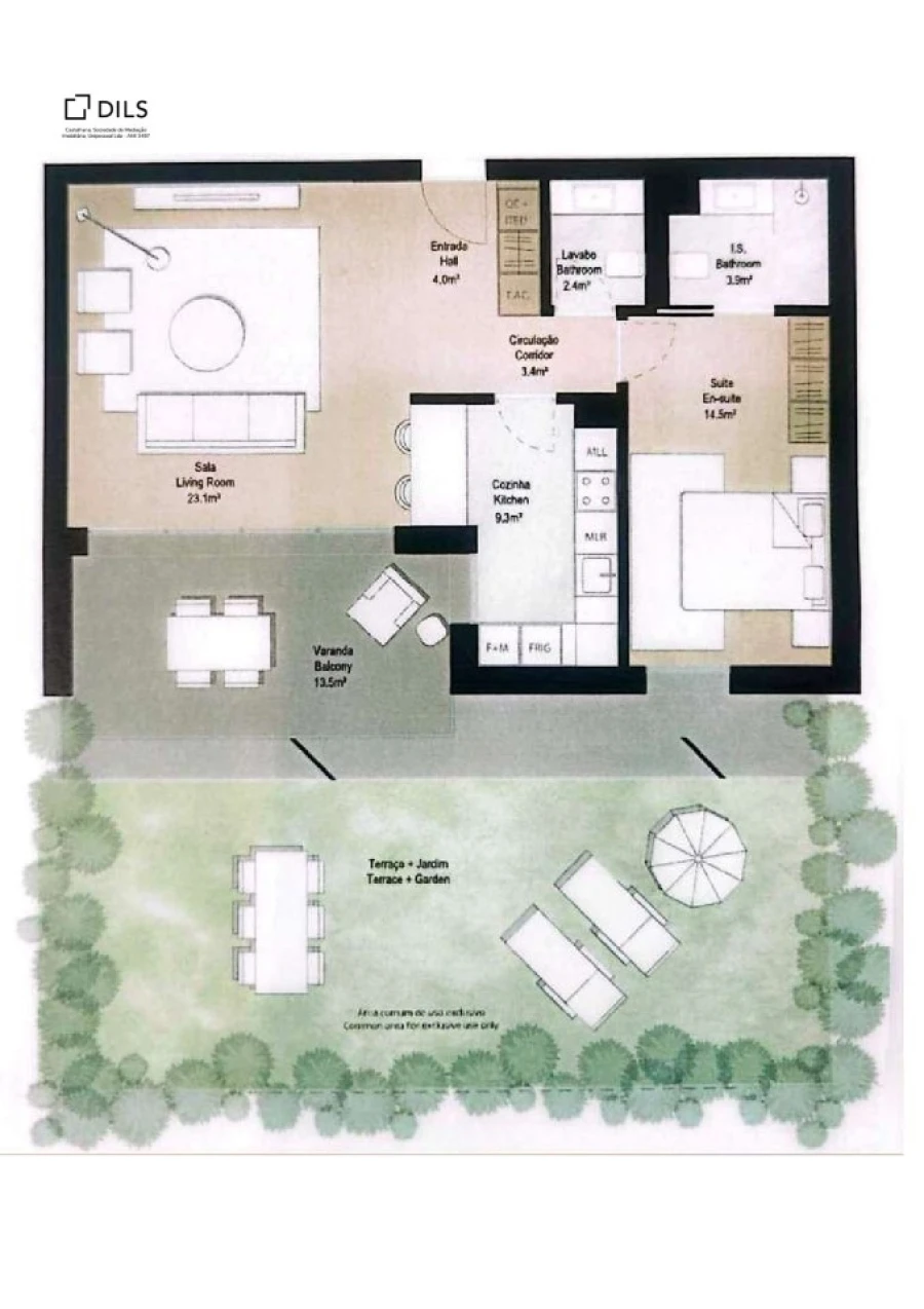 Apartamento T1 para Venda em Queluz e Belas Planta 1
