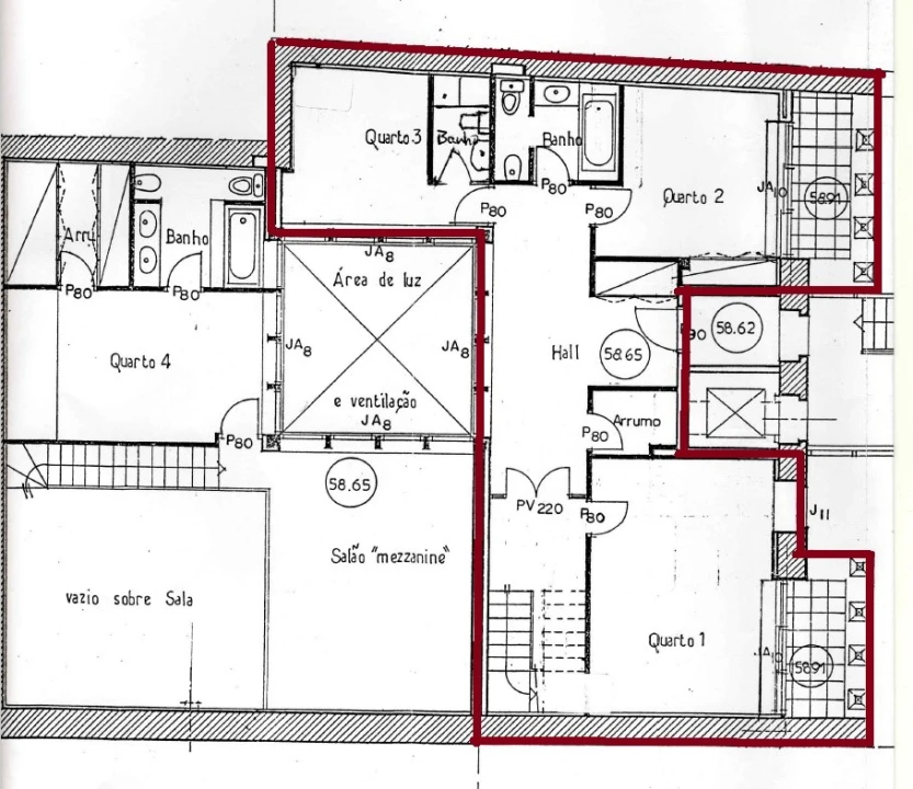 Apartamento T5 para Venda em Braga (São José de São Lázaro e São João do Souto) Planta 2