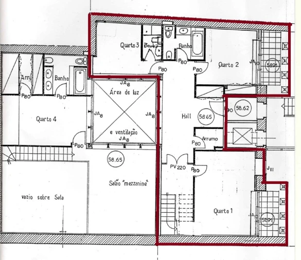 Apartamento T5 para Venda em Braga (São José de São Lázaro e São João do Souto) Planta 2
