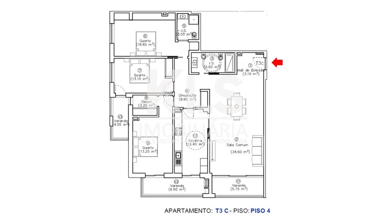 Apartamento T3 para Venda em Tavarede Foto 16