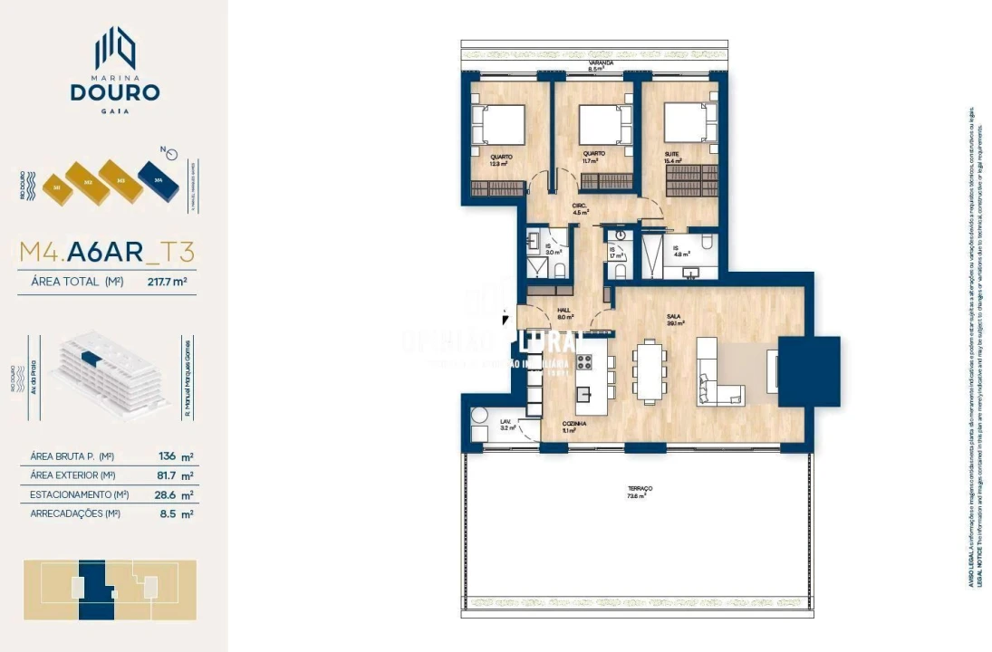 Apartamento T3 para Venda em Canidelo Foto 35