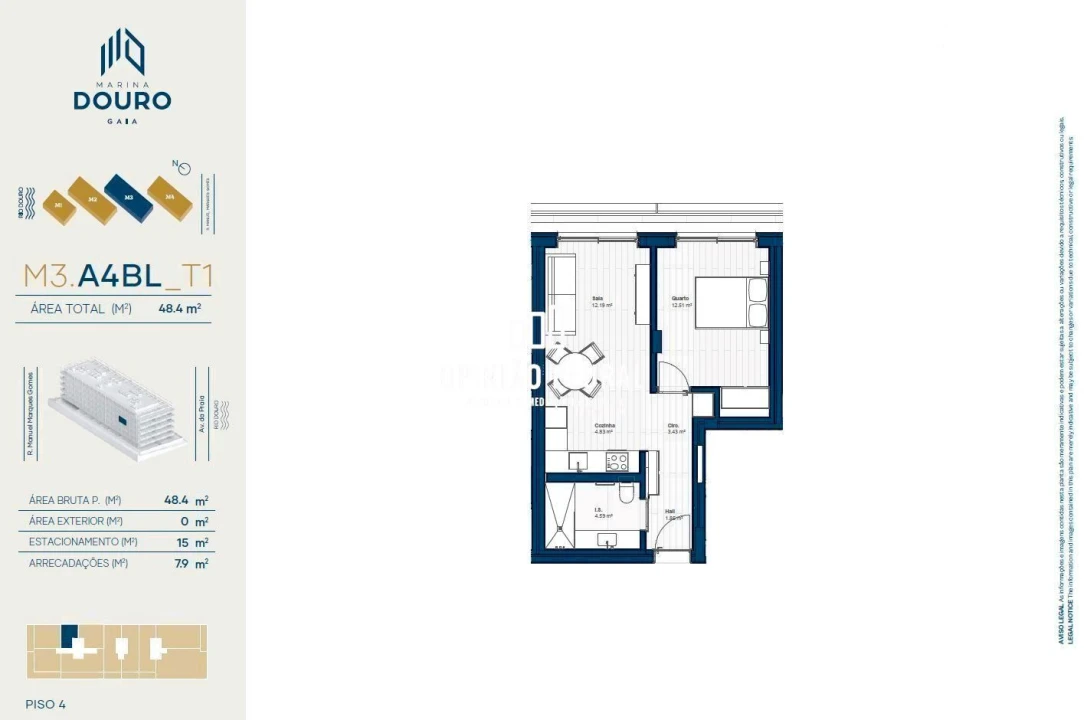 Apartamento T1 para Venda em Canidelo Foto 34