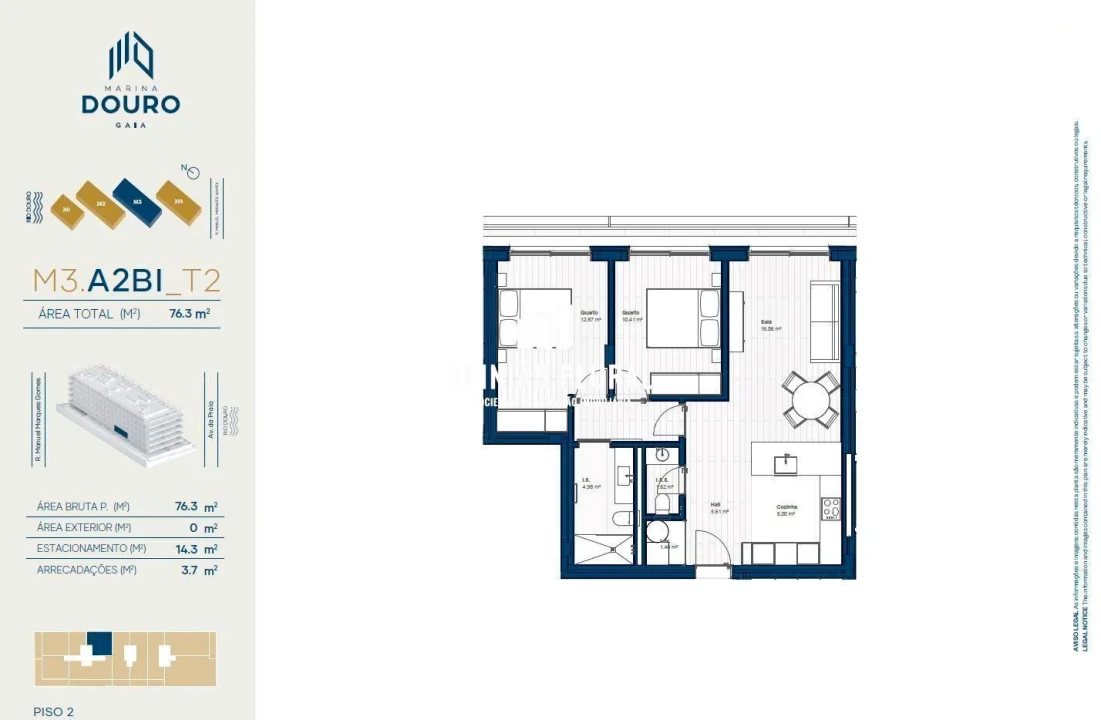 Apartamento T2 para Venda em Canidelo Foto 34
