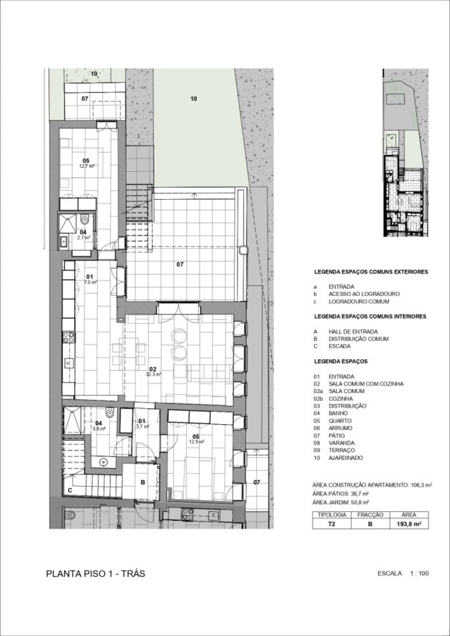 Apartamento T2 para Venda em Paranhos Planta 1