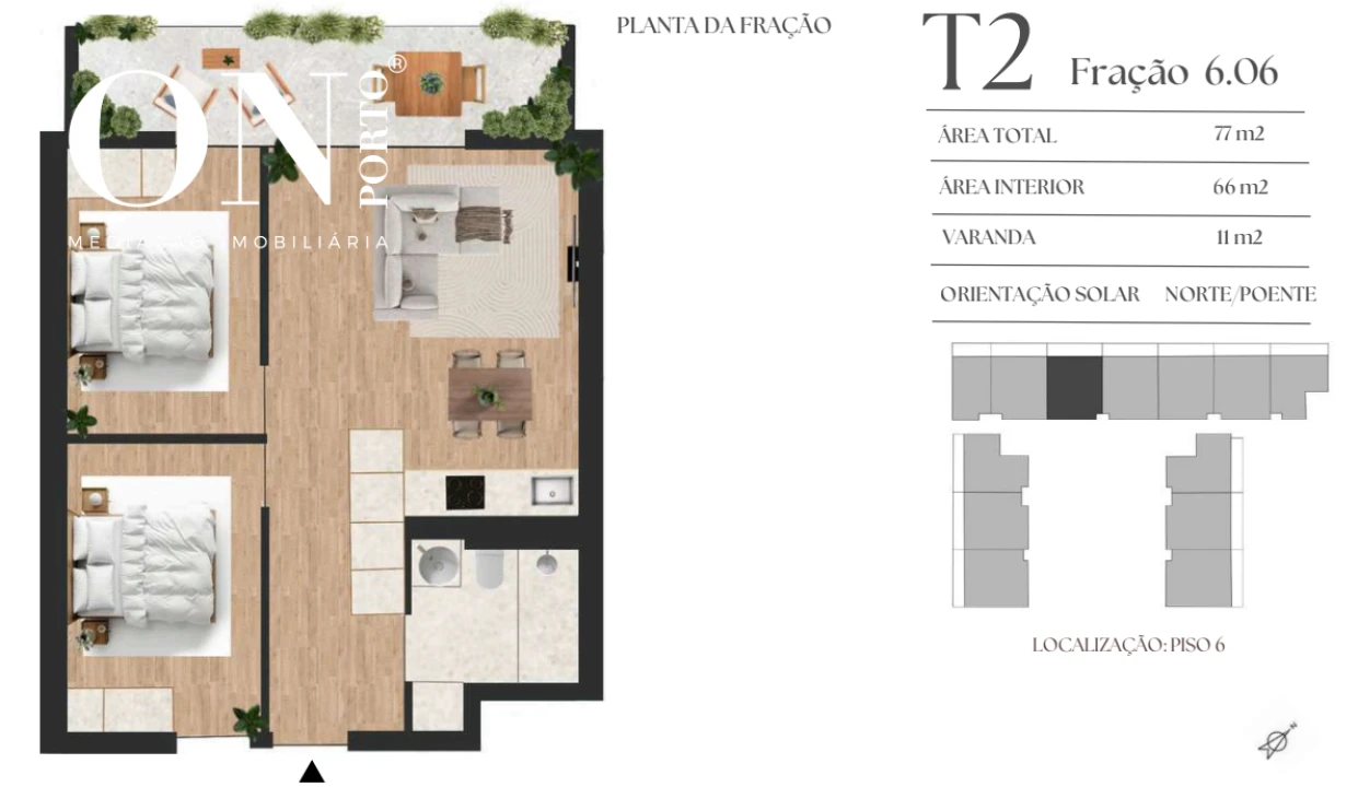 Apartamento T2 para Venda em Vilar de Andorinho Foto 8