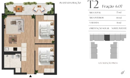 Apartamento T2 para Venda em Vilar de Andorinho