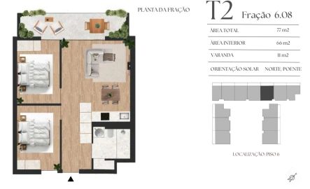 Apartamento T2 para Venda em Vilar de Andorinho