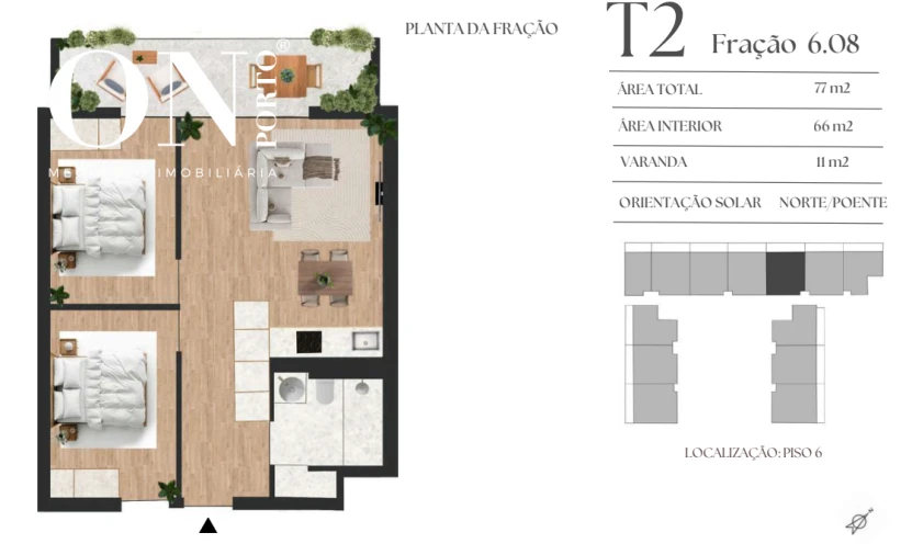 Apartamento T2 para Venda em Vilar de Andorinho Foto 8