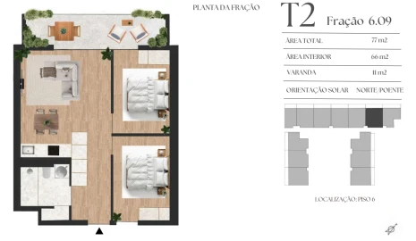 Apartamento T2 para Venda em Vilar de Andorinho