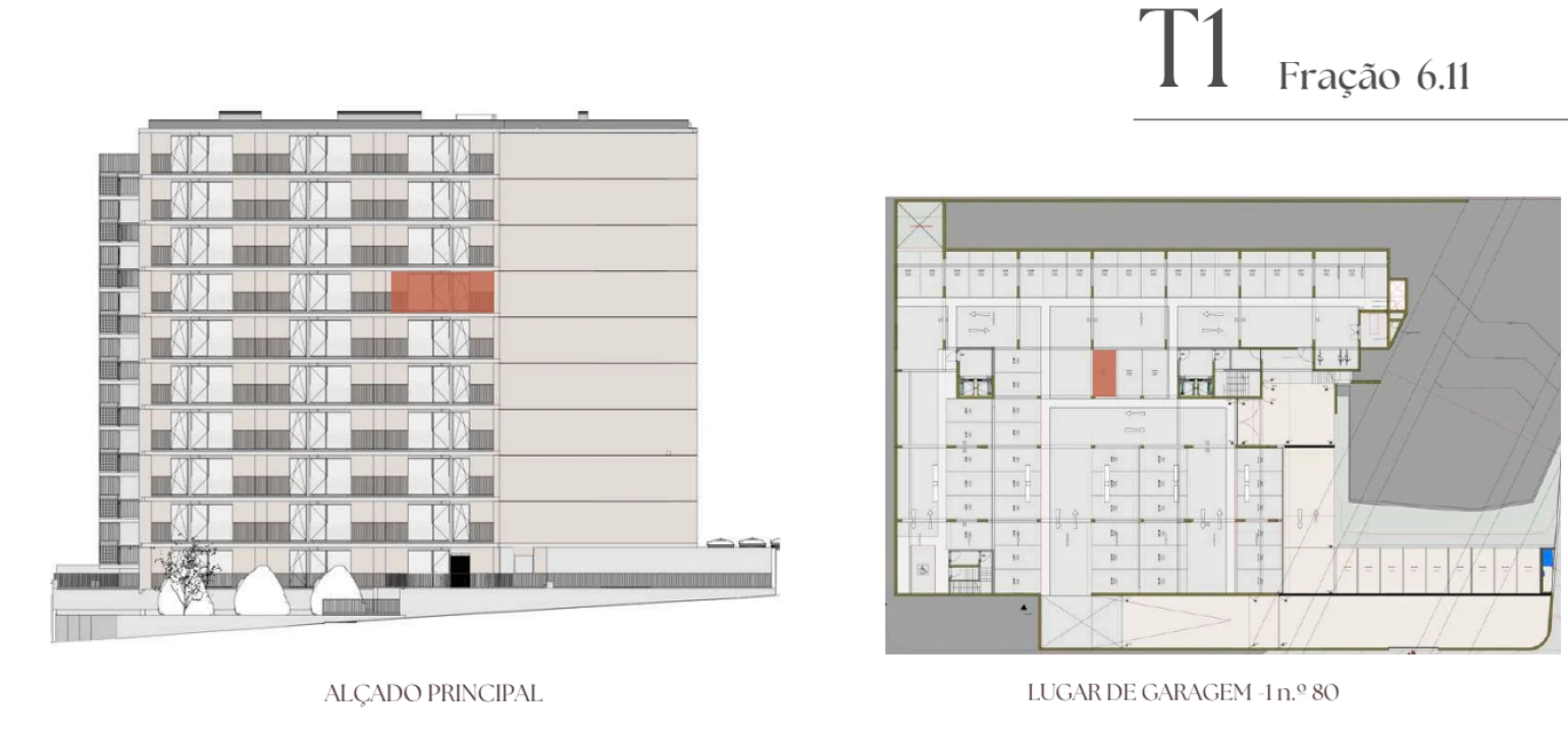Apartamento T1 para Venda em Vilar de Andorinho Planta 2
