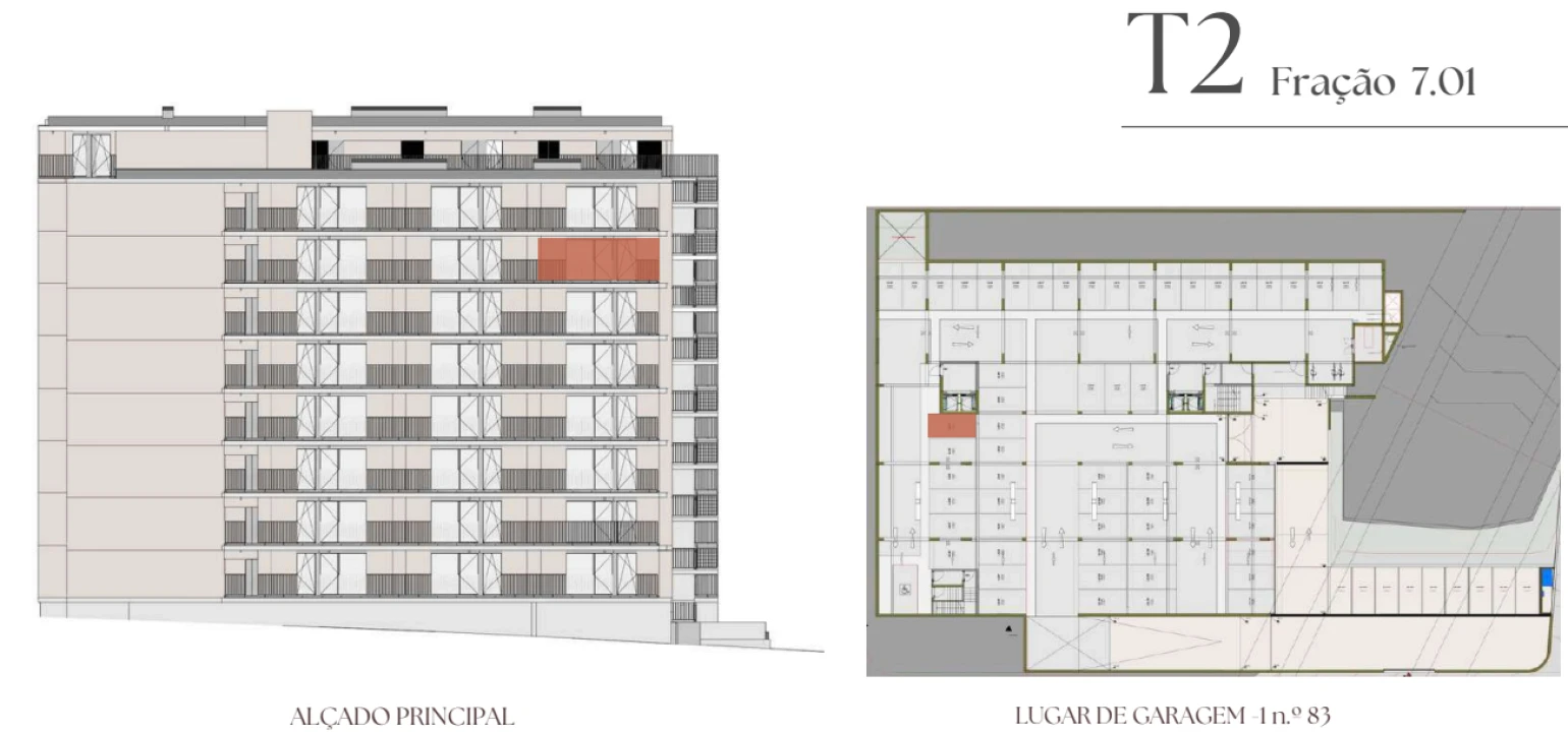Apartamento T2 para Venda em Vilar de Andorinho Planta 2