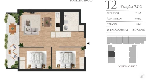 Apartamento T2 para Venda em Vilar de Andorinho