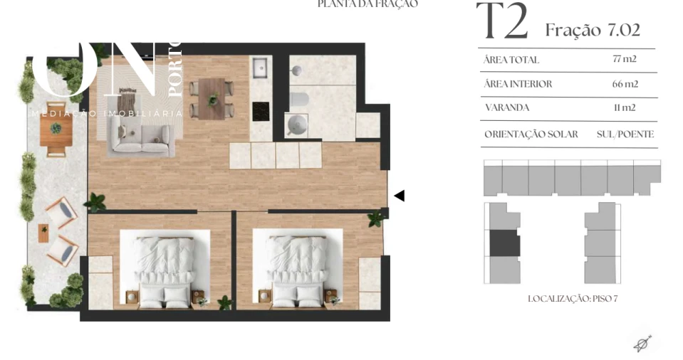 Apartamento T2 para Venda em Vilar de Andorinho Foto 8