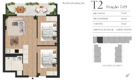 Apartamento T2 para Venda em Vilar de Andorinho