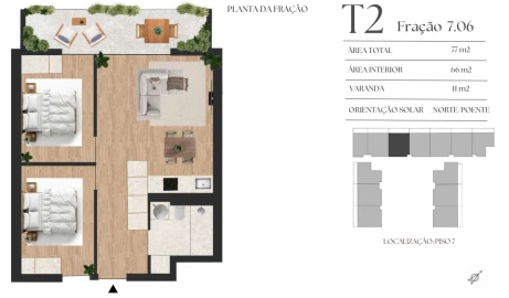Apartamento T2 para Venda em Vilar de Andorinho