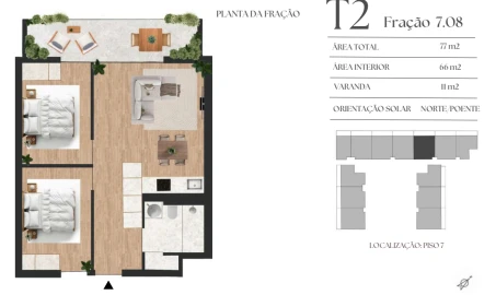 Apartamento T2 para Venda em Vilar de Andorinho