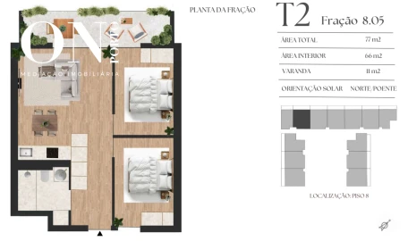 Apartamento T2 para Venda em Vilar de Andorinho