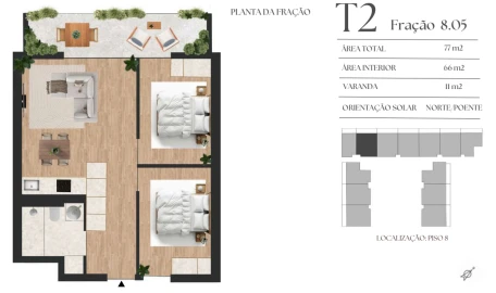 Apartamento T2 para Venda em Vilar de Andorinho