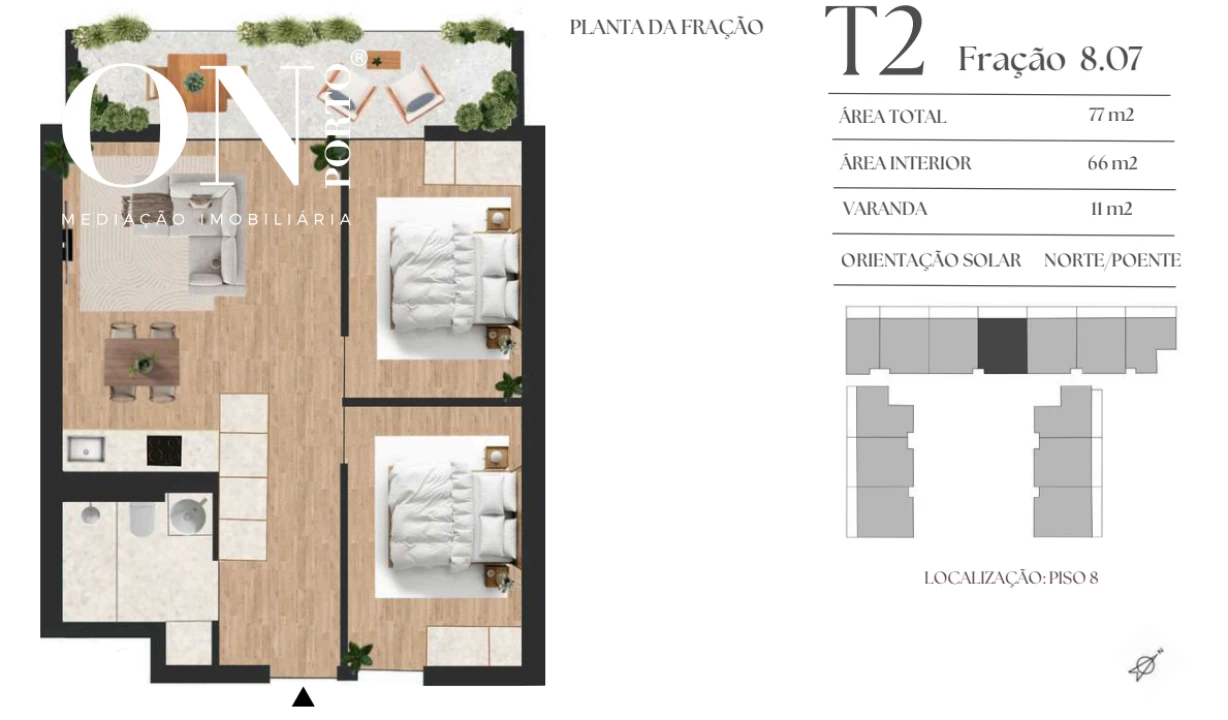 Apartamento T2 para Venda em Vilar de Andorinho Foto 8