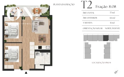 Apartamento T2 para Venda em Vilar de Andorinho