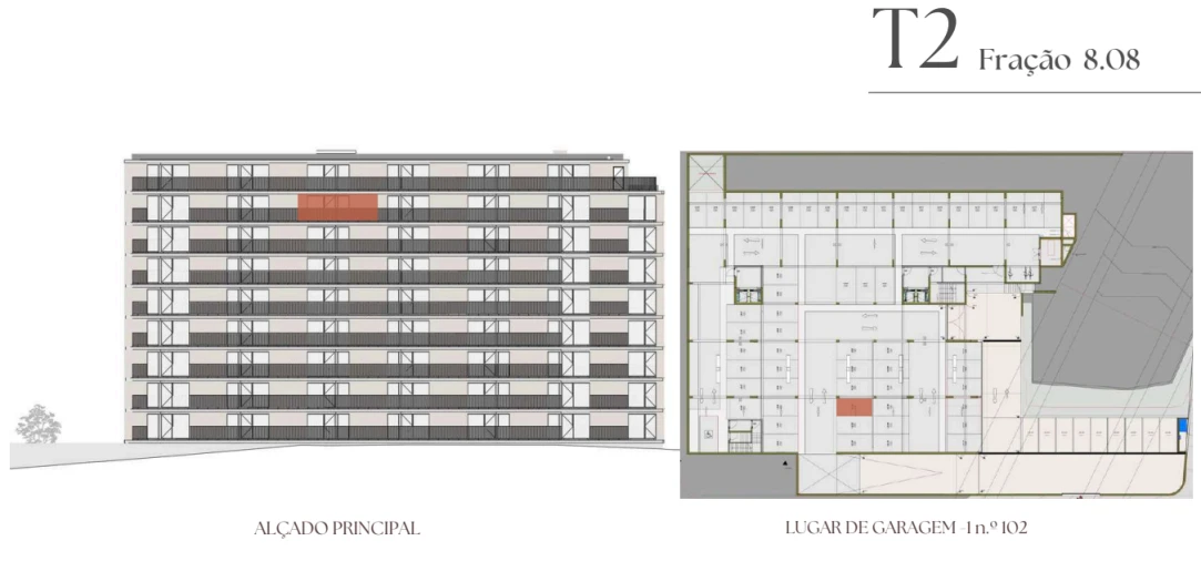 Apartamento T2 para Venda em Vilar de Andorinho Planta 2