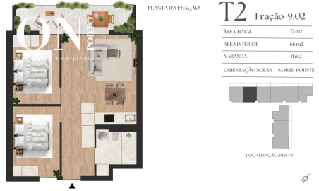 Apartamento T2 para Venda em Vilar de Andorinho