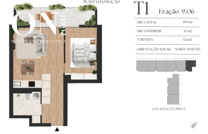 Apartamento T1 para Venda em Vilar de Andorinho