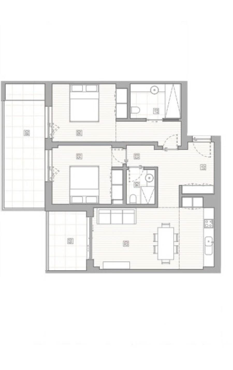 Apartamento T2 para Venda em Lagos (São Sebastião e Santa Maria) Planta 2