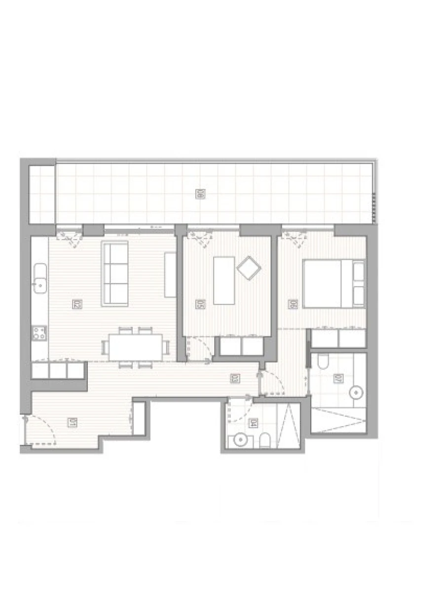 Apartamento T2 para Venda em Lagos (São Sebastião e Santa Maria) Planta 1