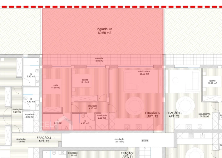 Apartamento T2 para Venda em Adães Foto 7