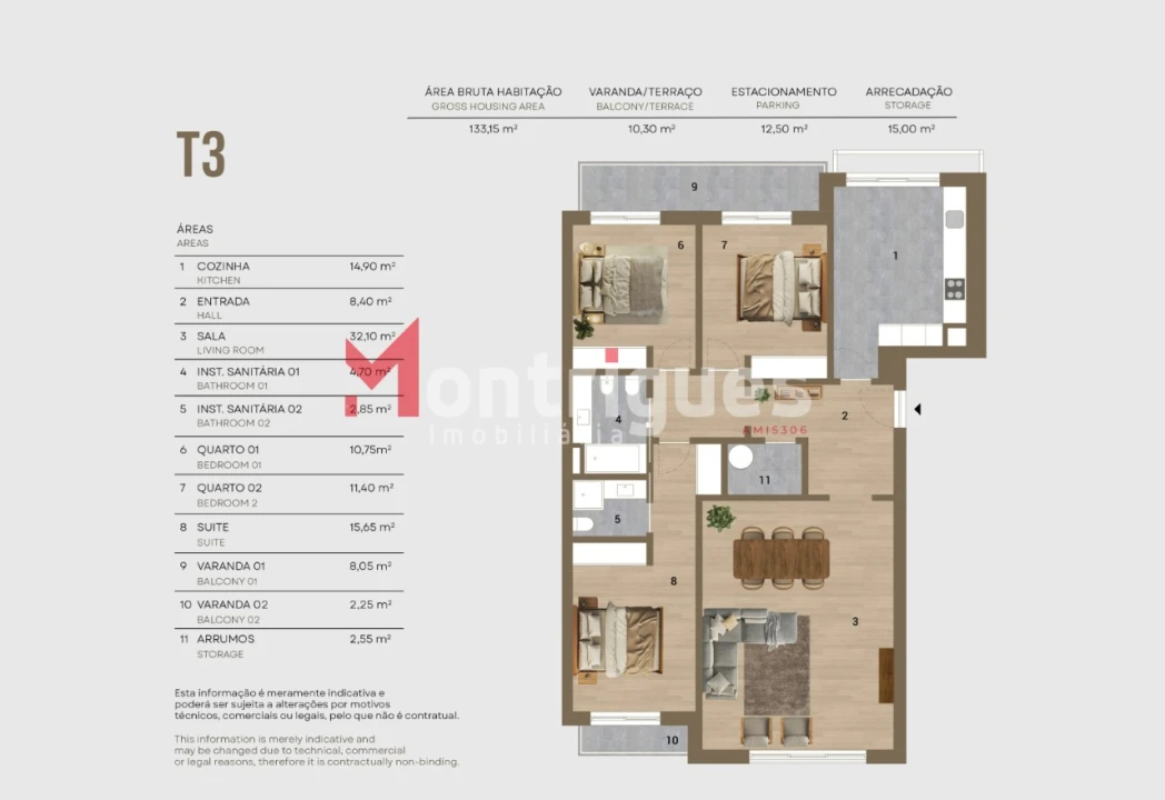Apartamento T3 para Venda em Montijo e Afonsoeiro Foto 10