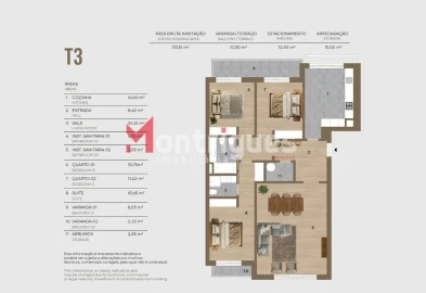 Apartamento T3 para Venda em Montijo e Afonsoeiro