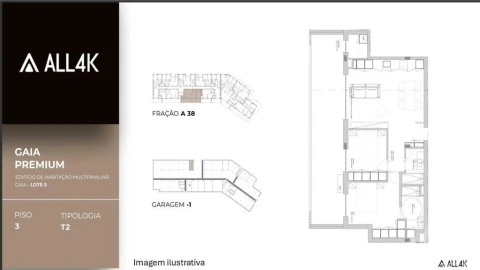 Apartamento T2 para Venda em Oliveira do Douro