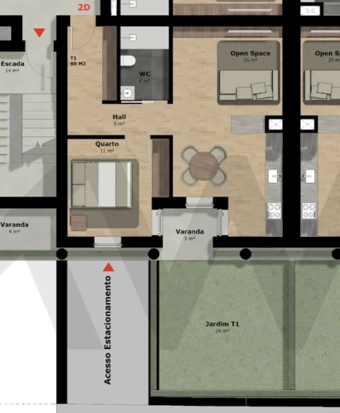 Apartamento T1 para Venda em Rio Tinto