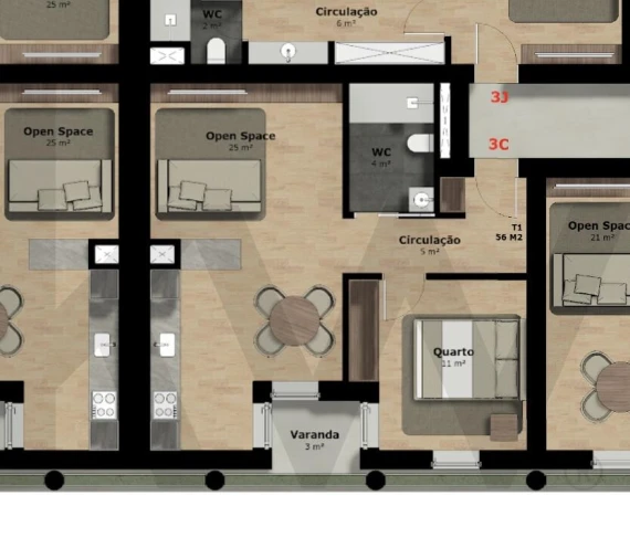 Apartamento T1 para Venda em Rio Tinto Foto 11