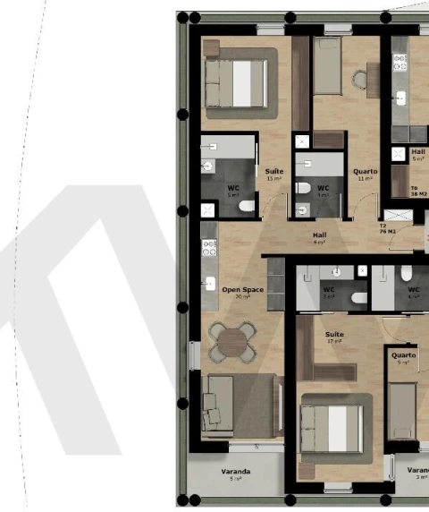 Apartamento T2 para Venda em Rio Tinto
