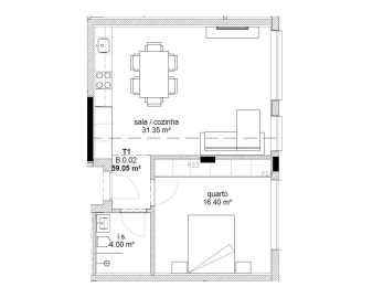 Apartamento T1 para Venda em Glória e Vera Cruz