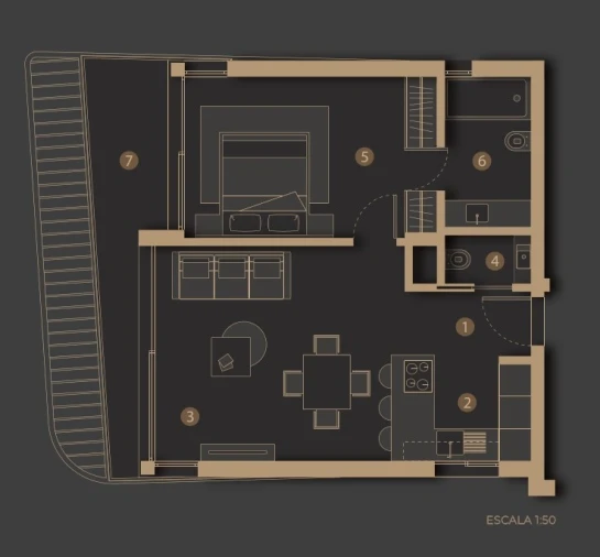 Apartamento T1 para Venda em São Martinho Planta 1