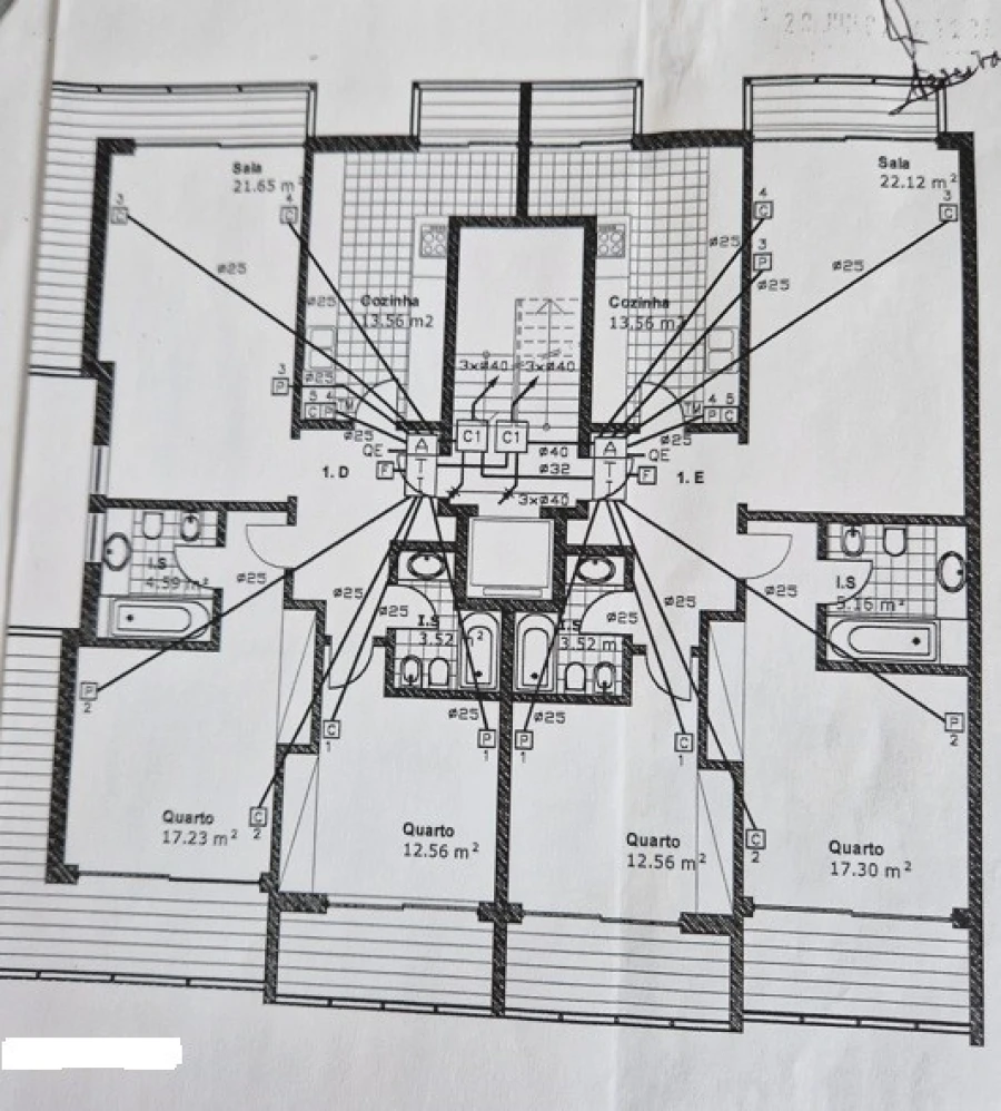 Apartamento T2 para Arrendamento em Cascais e Estoril Planta 1