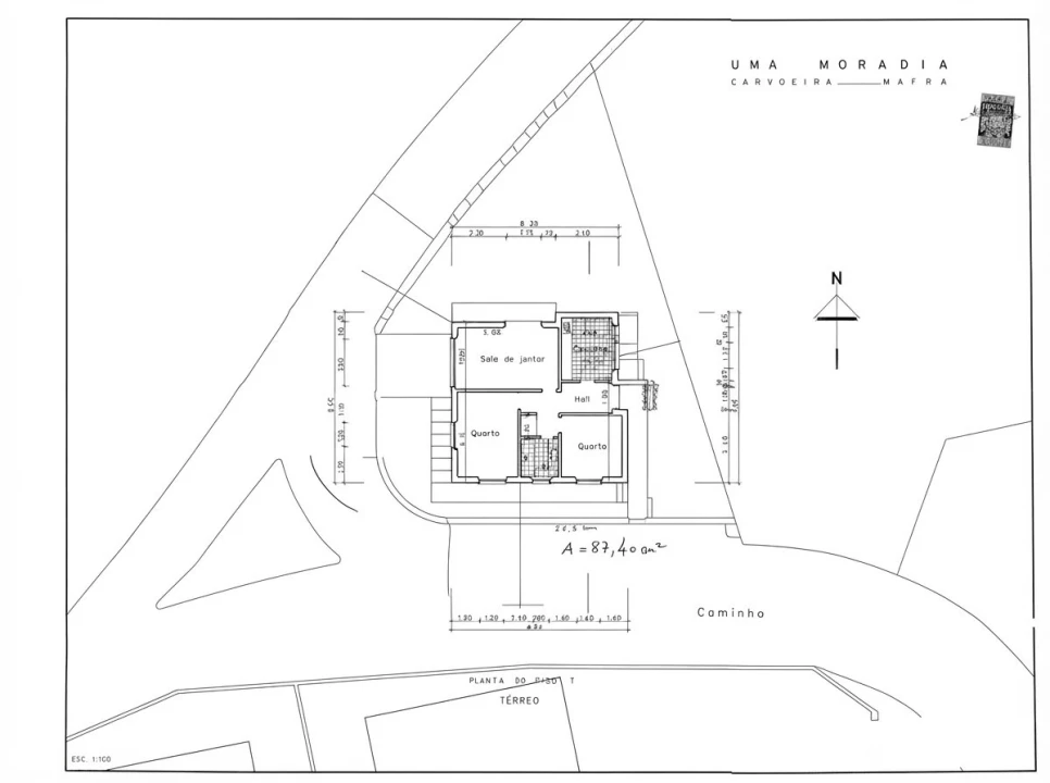 Moradia T4 para Venda em Carvoeira Planta 2