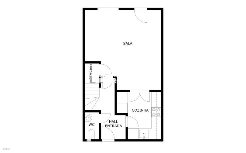 Moradia T2 para Venda em Quarteira Planta 1