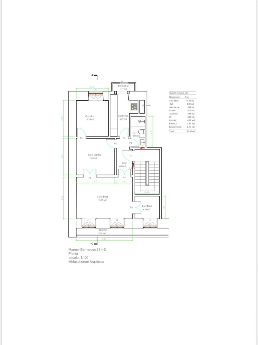 Apartamento T1 para Venda em Misericórdia Planta 1