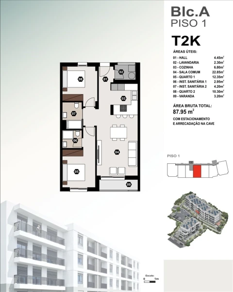 Apartamento T2 para Venda em Caniço