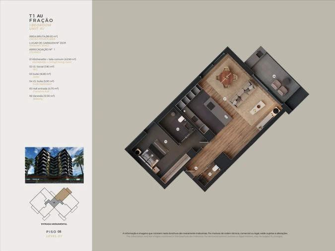 Apartamento T1 para Venda em São Martinho Foto 9