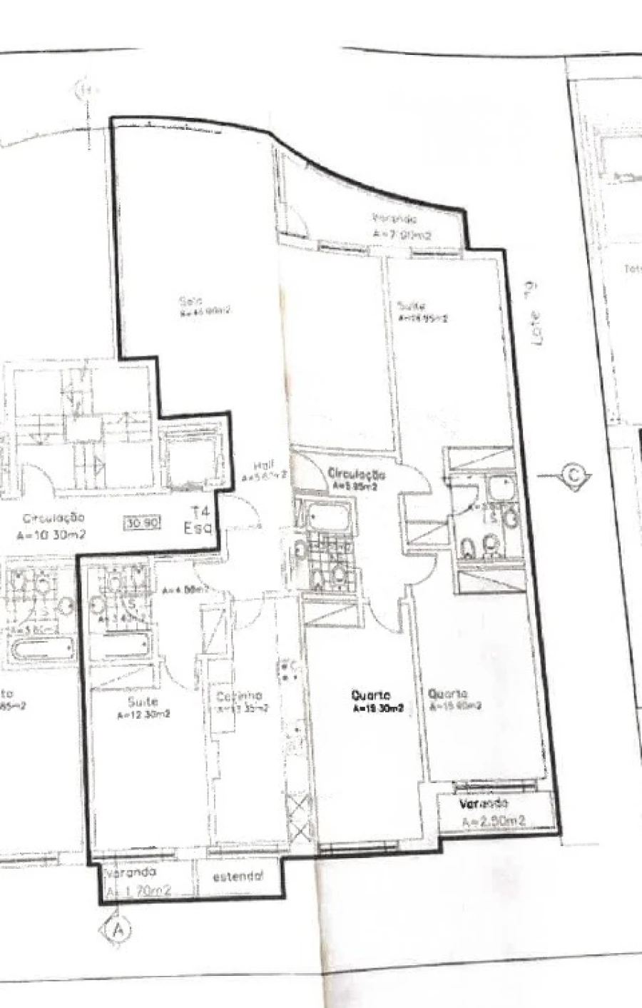 Apartamento T4 para Venda em Loures Planta 1