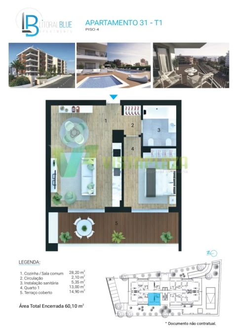 Apartamento T1 para Venda em Portimão
